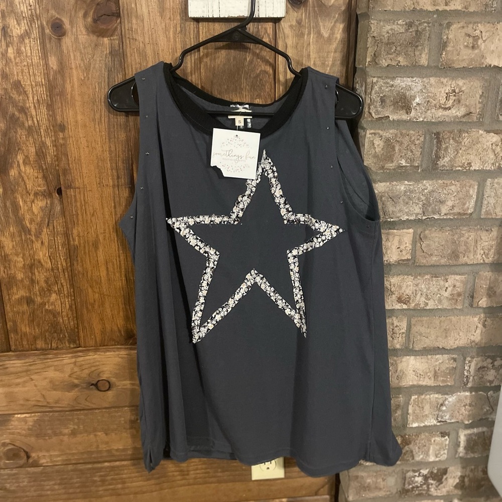 Gray Star Tank Top